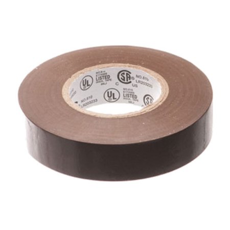 Tape It Brown PVC Electrical Tape - 3/4" Wide x 66' Long - 10 pc Pack ETAPE0.75-1-BROWN